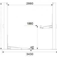 Изображение Подъемник двухстоечный GW-D4000 220 Great Wolf, 4000кг