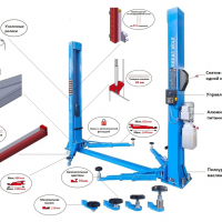 Изображение Подъемник двухстоечный GW-E4500 220 Great Wolf, 4500кг